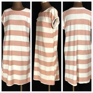 PinkBlush Pink and White Knit Dress